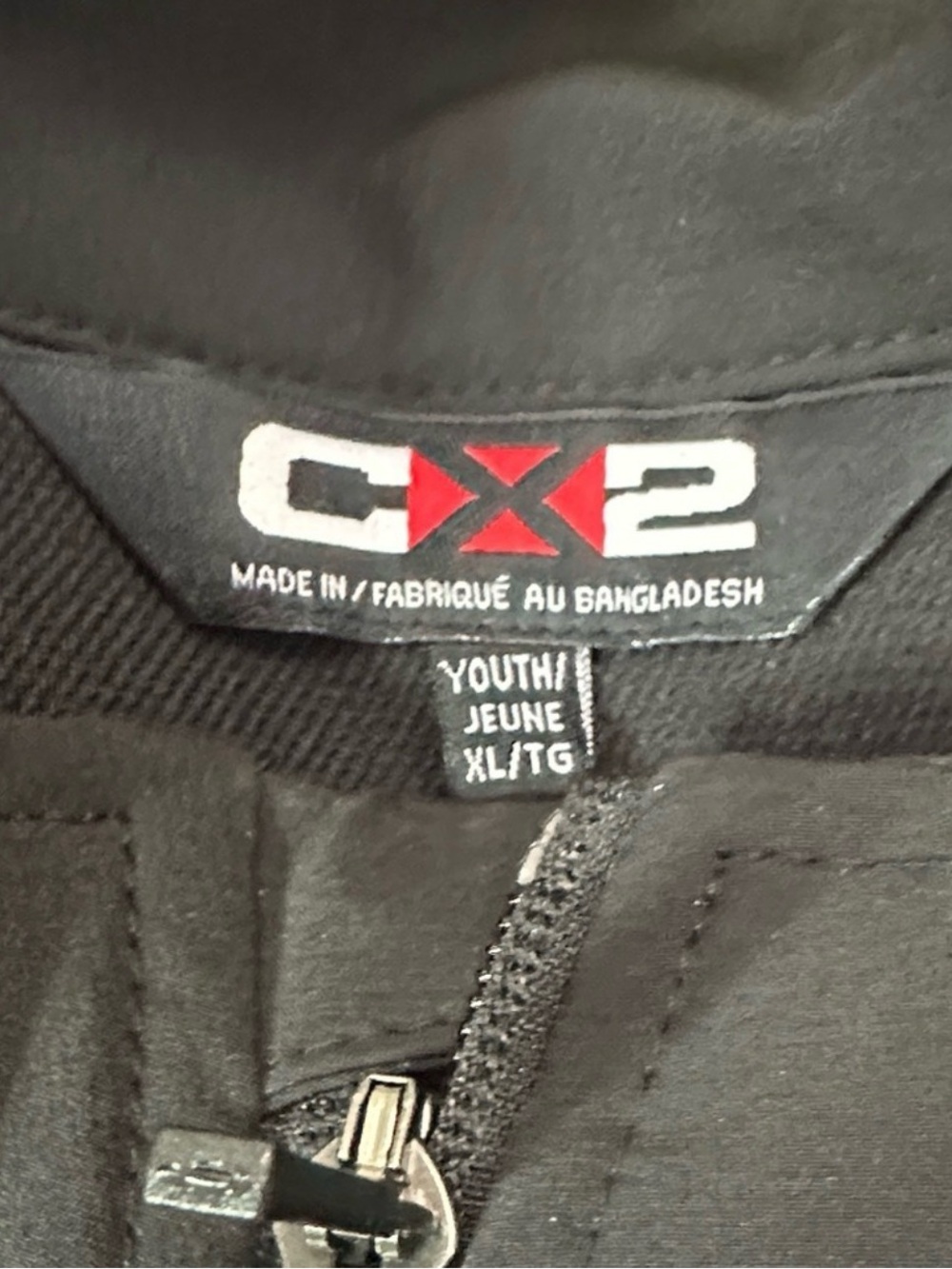 Youth CX2 Black Performance Softshell Jacket | Hockey Warm-Up Zip coat. Ptp 22 - Picture 6 of 7